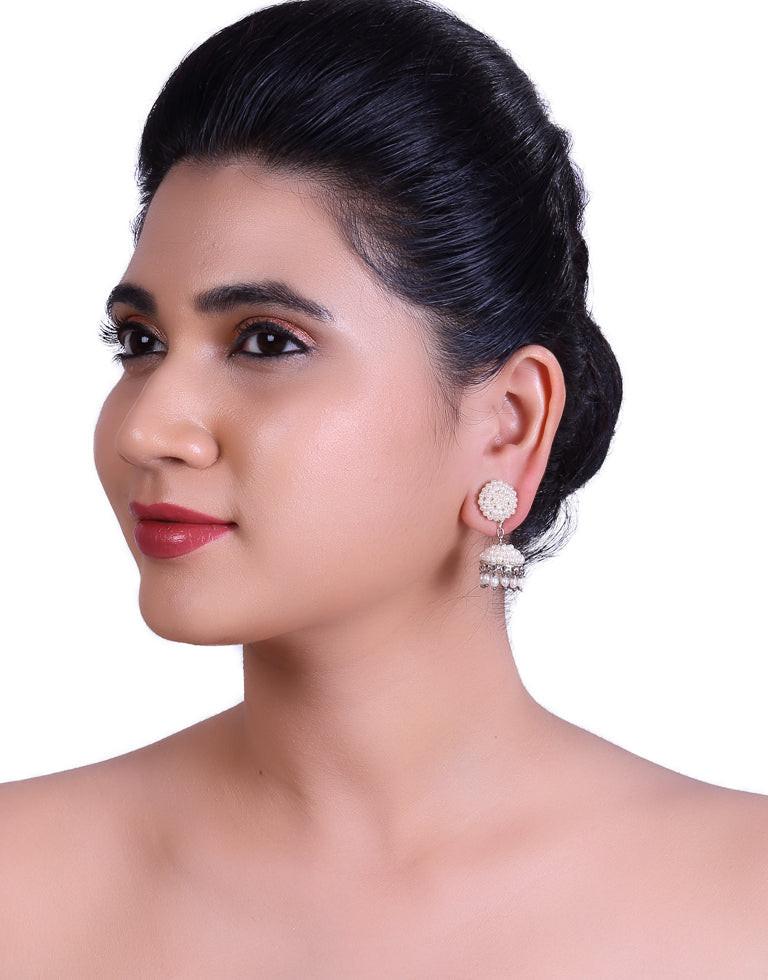 Traditional Freshwater Seed Pearl Tops With Jhumka Changeable