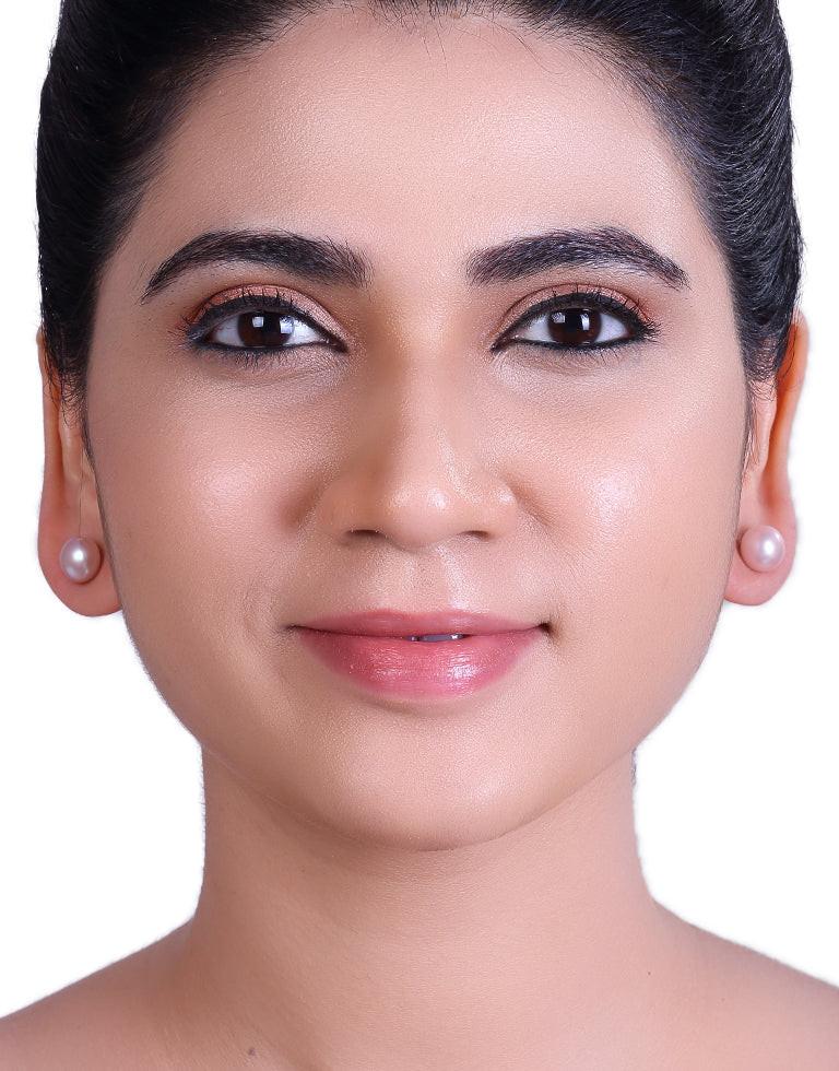 Lavender Freshwater Pearl Stud Earring