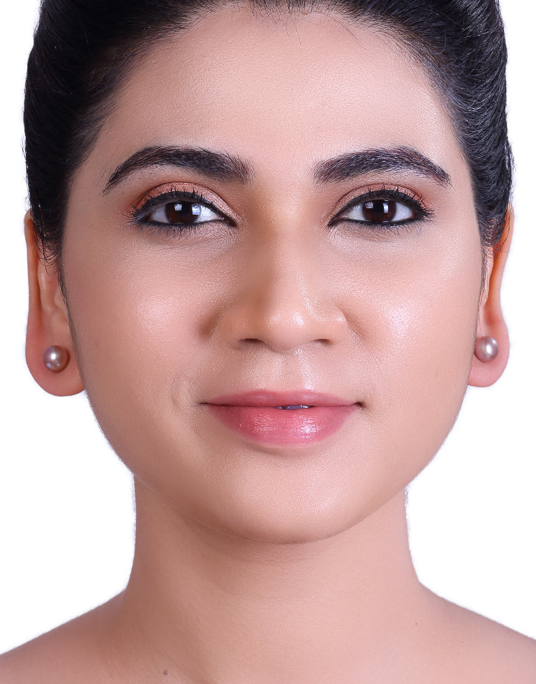 Lavender Freshwater Pearl Stud Earring