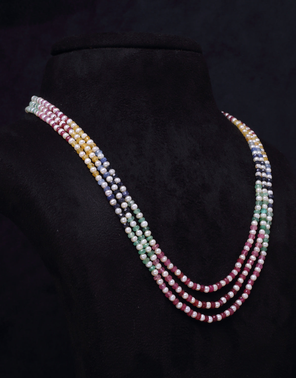 Neutral Colour Rainbow Beads Pearl Necklace