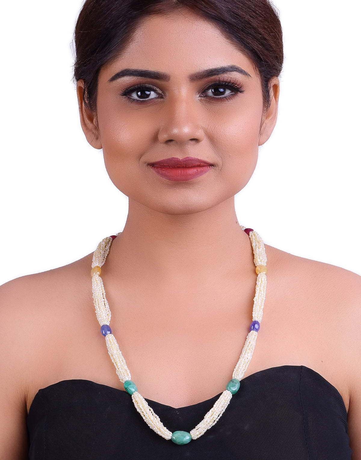 Goldanish Keshi Pearls & Real Beads Necklace