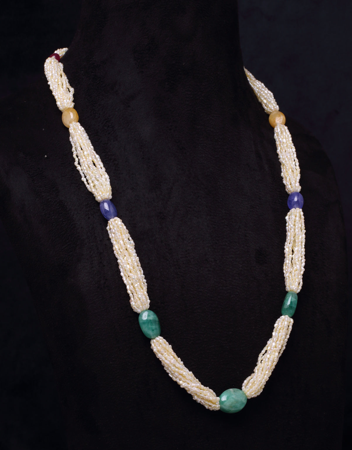Goldanish Keshi Pearls & Real Beads Necklace