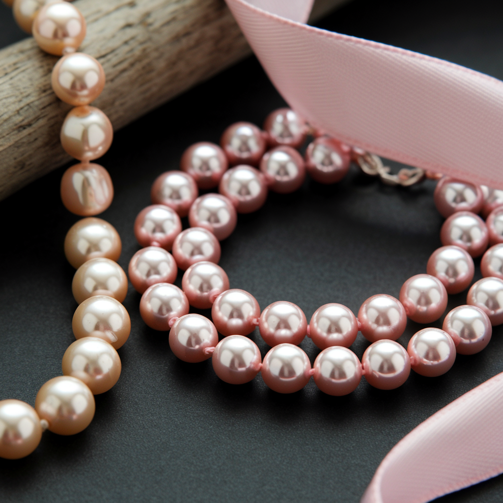 Pearl color necklaces 