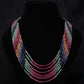 Multi-Color Natural Cut Rainbow Beads Necklace