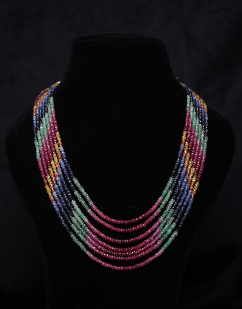Glass Seed Beads Beaded Multilayer Necklace Set Multicolor – beadsnfashion