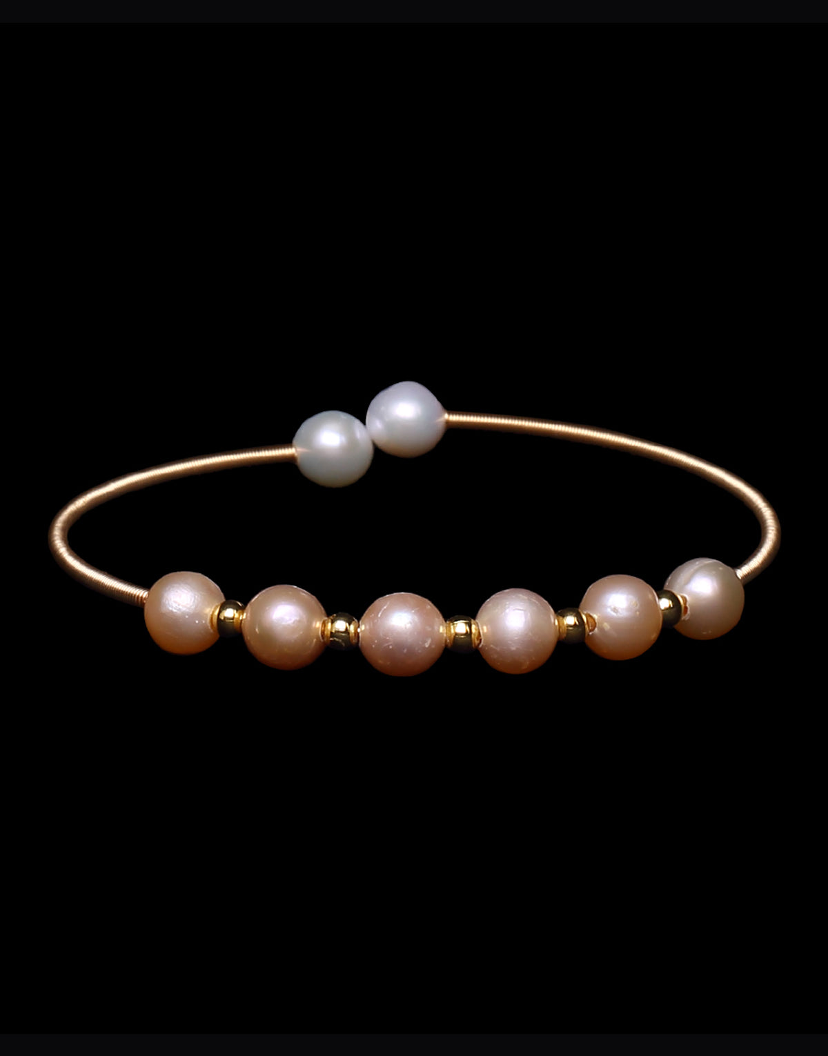 Fancy Pink Round Freshwater Pearl Bracelet