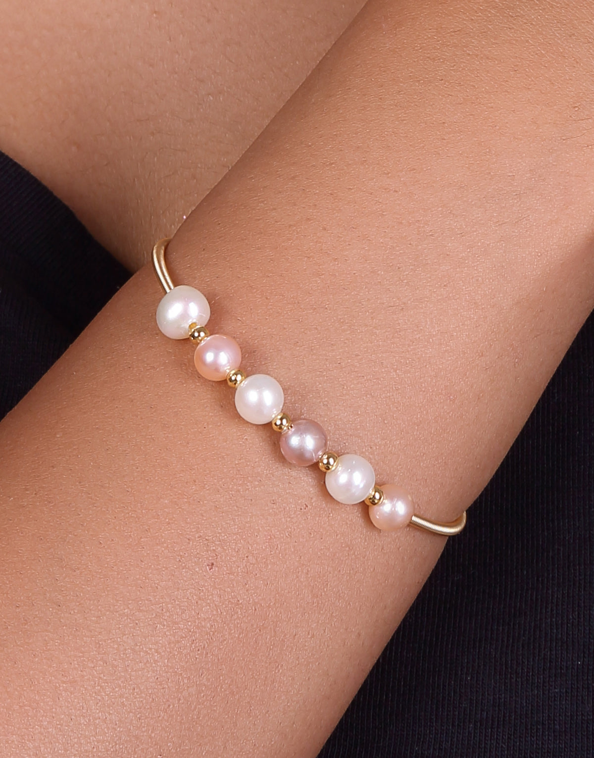 Fancy Multi-Color Round Freshwater Pearl Bracelet