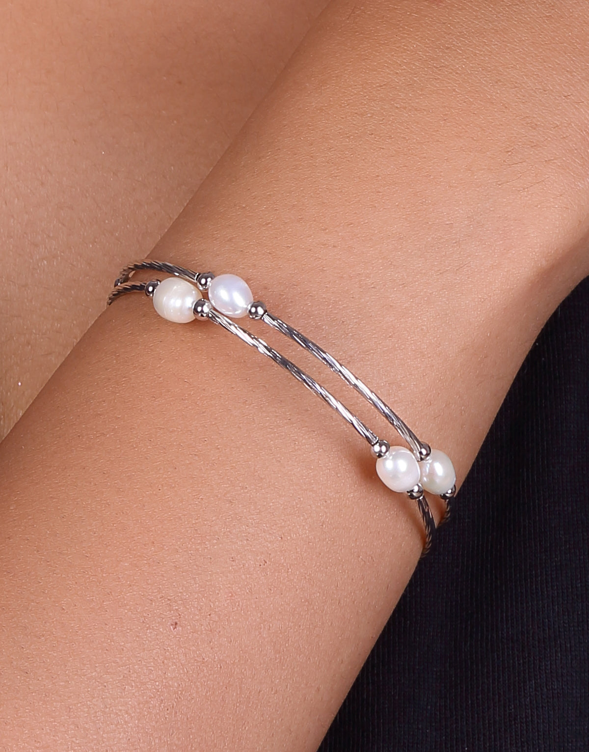 Fancy Freshwater Pearl Bangle Bracelet