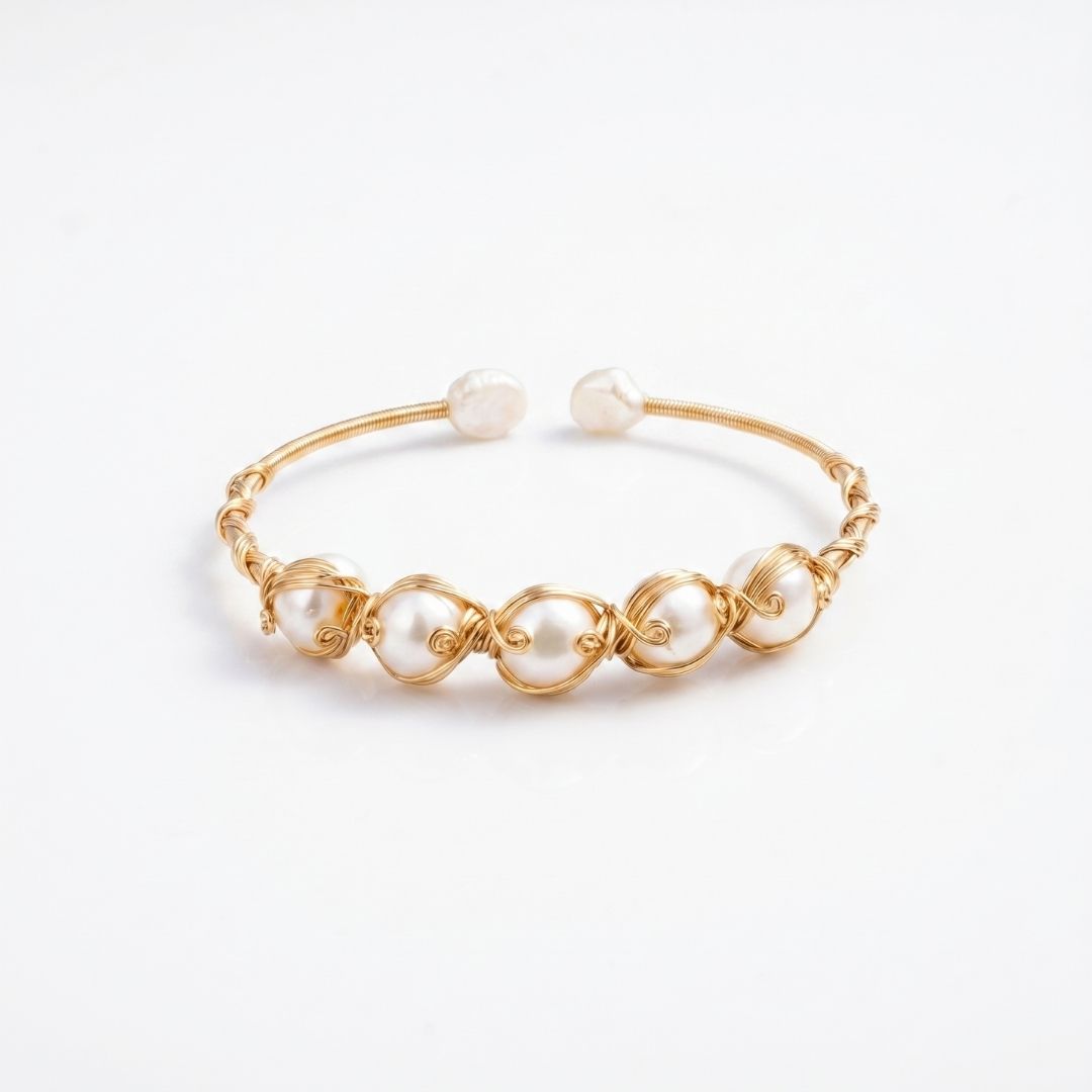Golden Harmony 5 Freshwater Pearl Bracelet