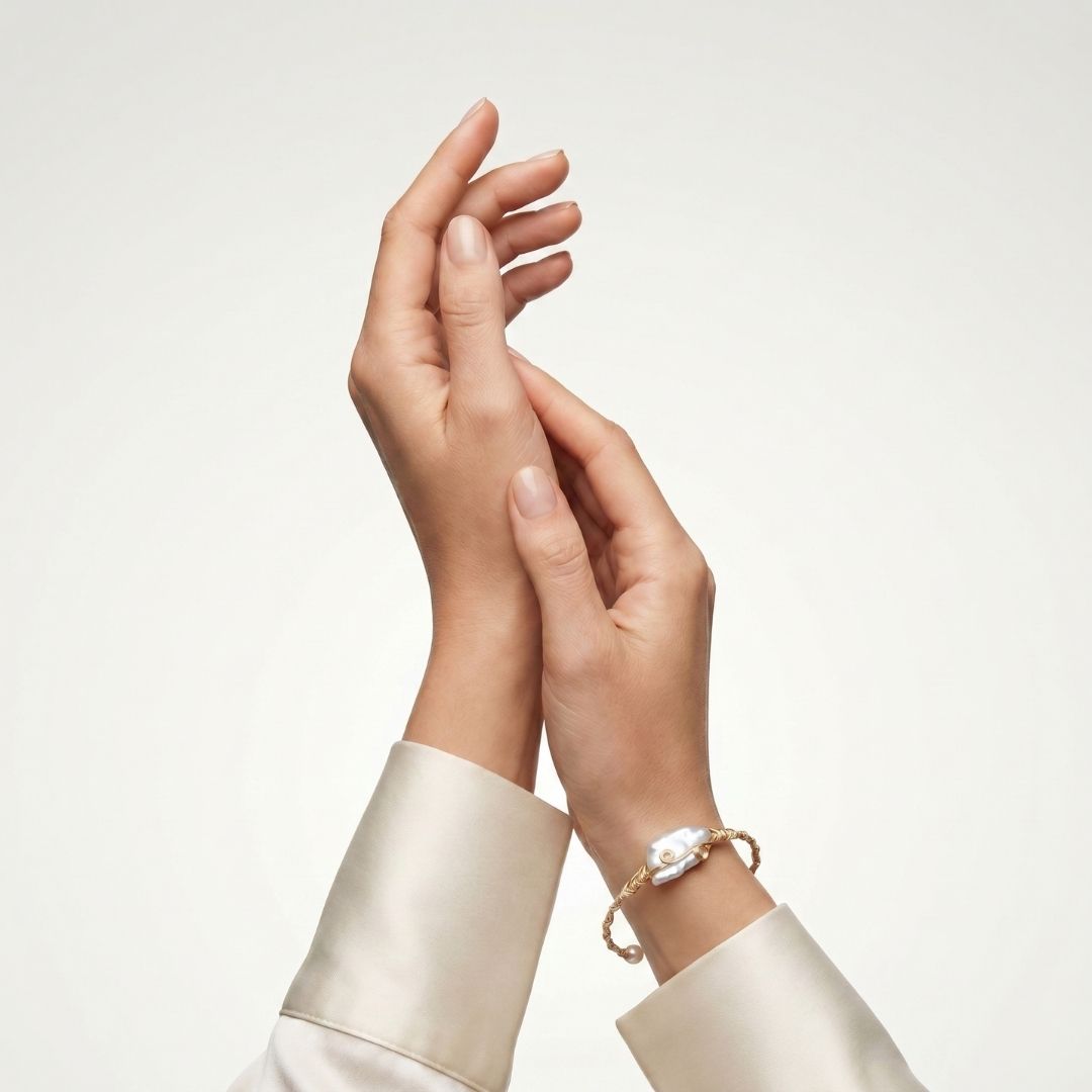 Baroque Freshwater Pearl Gold-Finish Bracelet