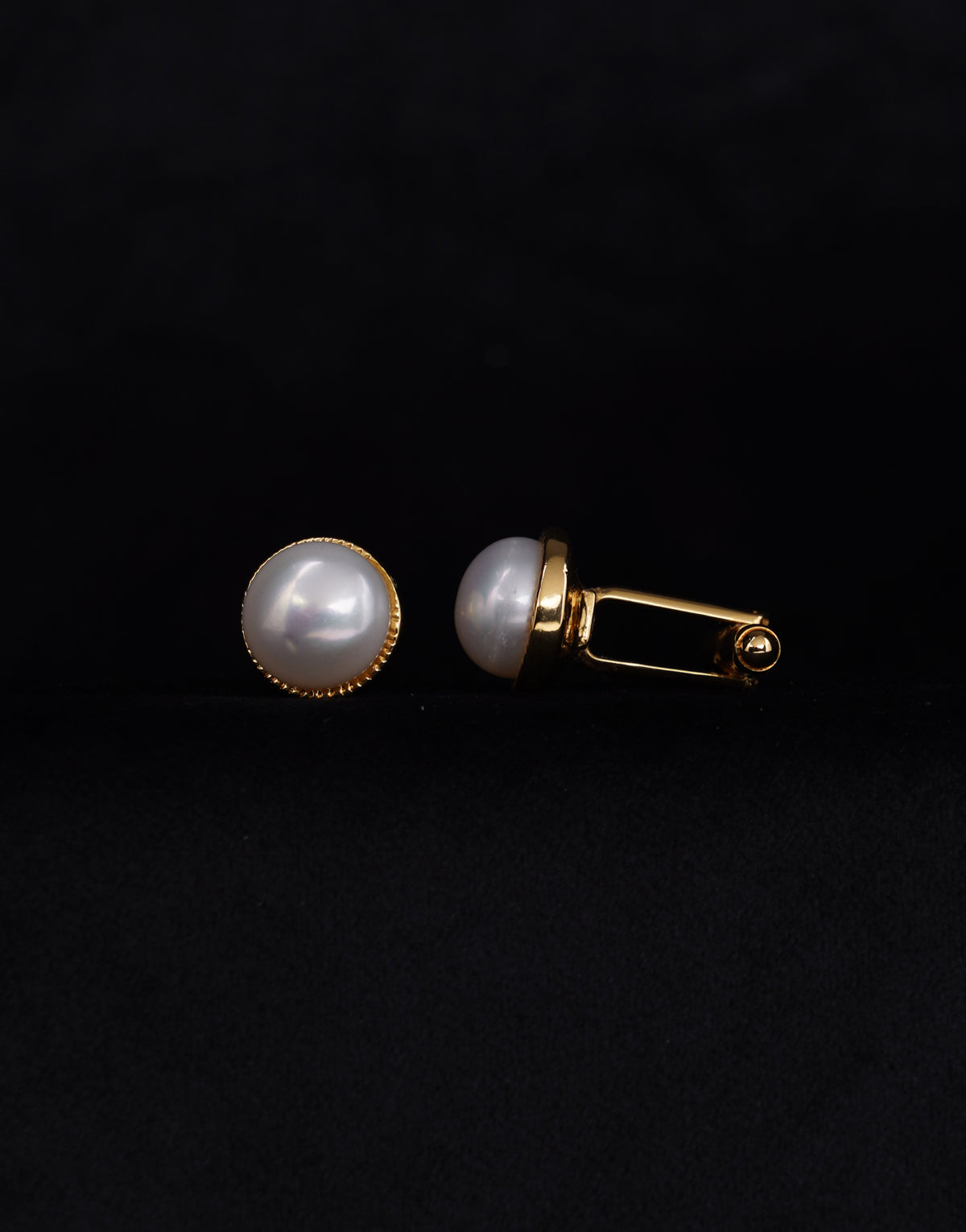 Round Freshwater Pearl Cufflinks