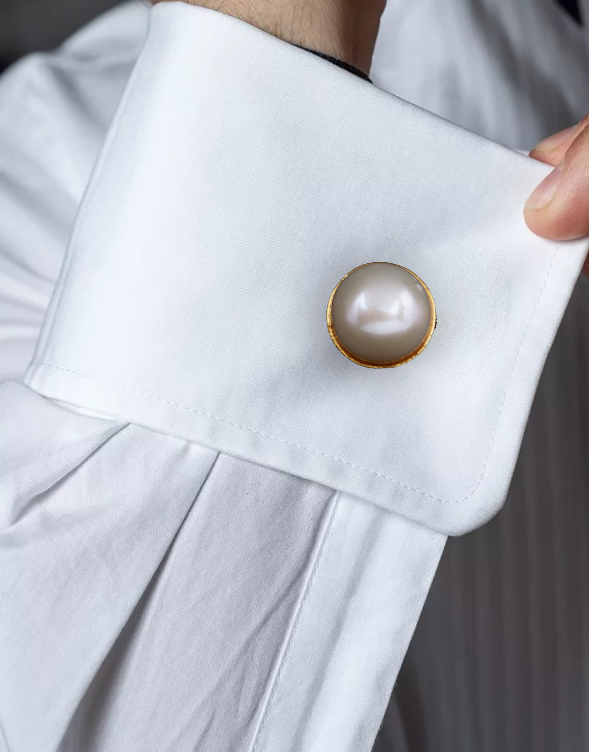 White Freshwater Pearl Cufflinks