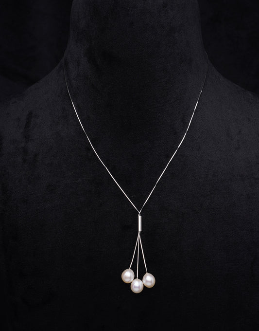 92.5 Silver White Freshwater Pearl Chain
