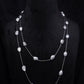 Long Single Line Two Style Freshwater Pearl String Necklace