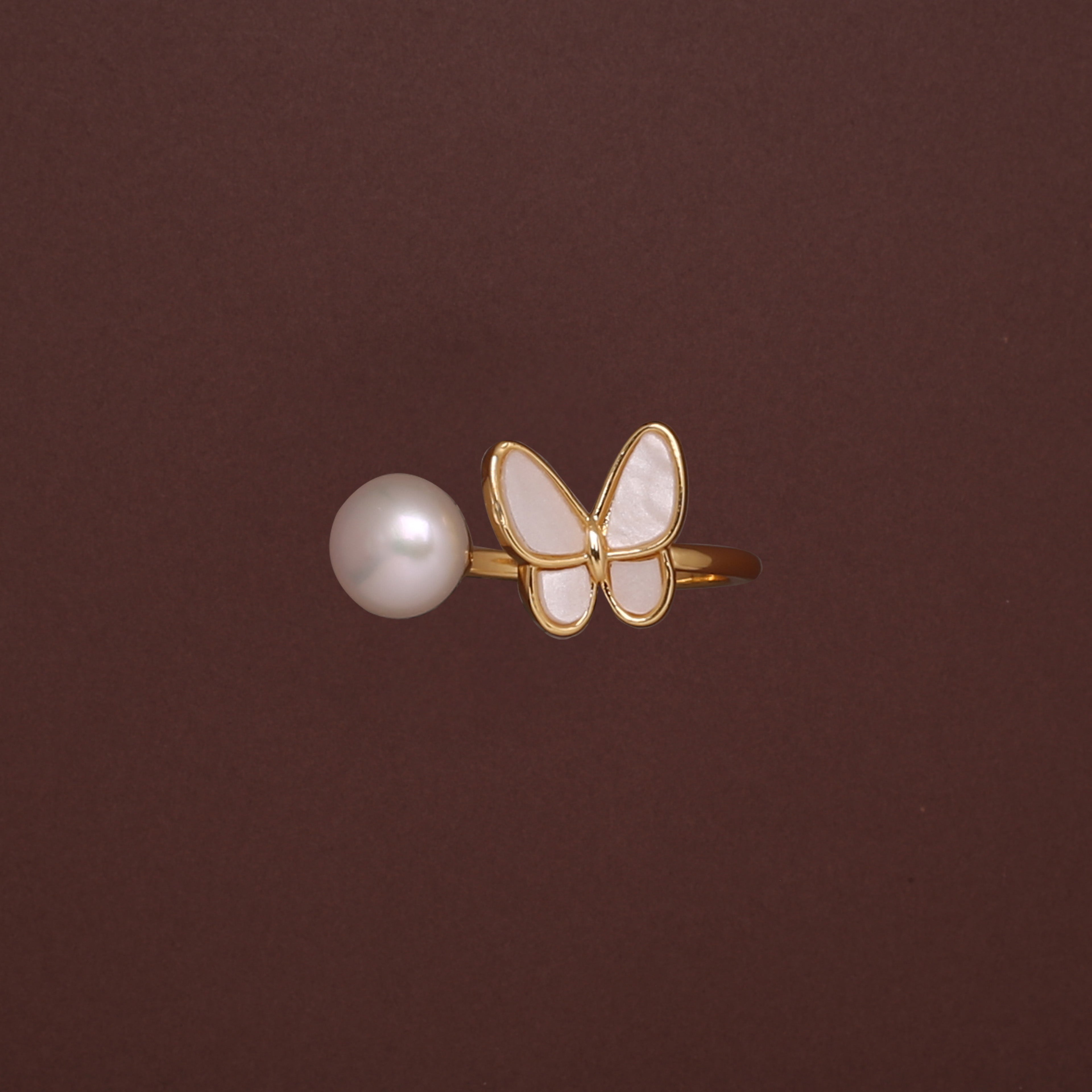 Butterfly Elegance Freshwater Pearl Ring