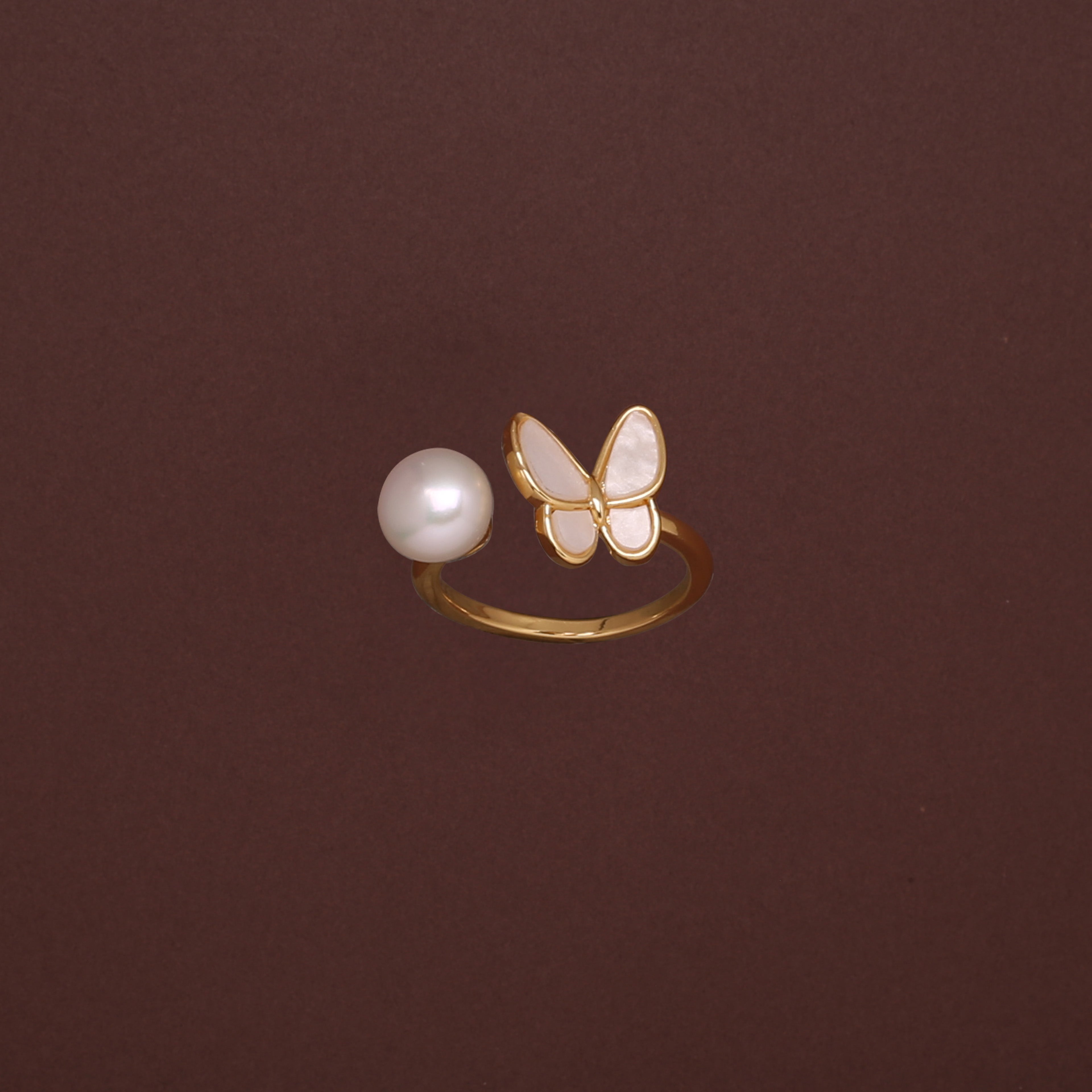 Butterfly Elegance Freshwater Pearl Ring