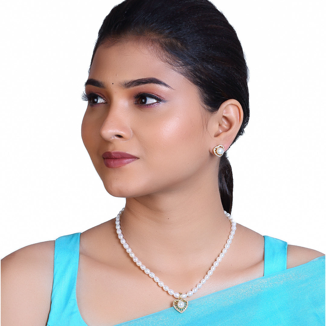 Heart of Elegance Freshwater Oval Shape Pearl Set