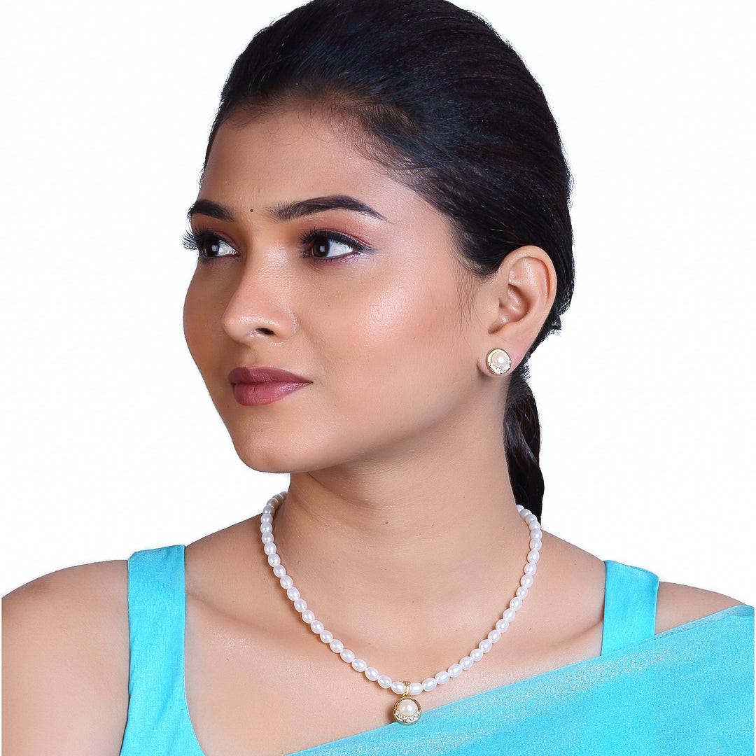 Freshwater Oval Shape Heritage Gleam Pearl Set