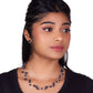 Stylish 3 Layer Black Freshwater Wire Pearl Necklace Set