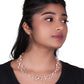 Stylish 5 Layer Pink Freshwater Wire Pearl Necklace Set