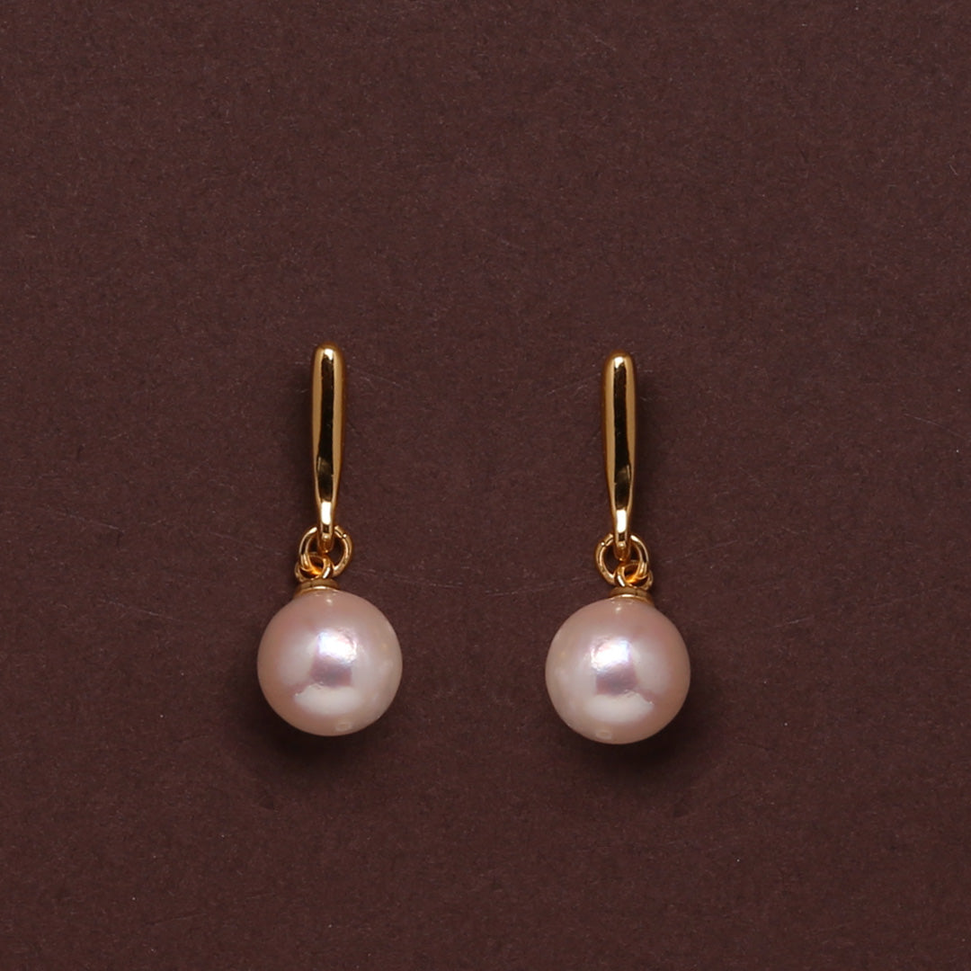 Japanese Akoya Pearl Classic Dangle Earrings 9.0-9.5mm