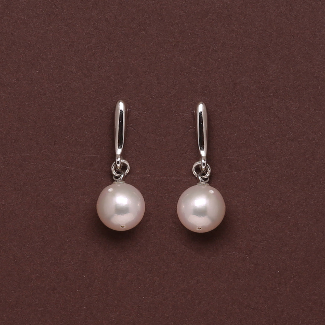 Japanese Akoya Pearl Classic Dangle Earrings 9.0-9.5mm