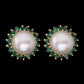 Freshwater Pearl With Semi Precious Stone Fancy Stud Earrings