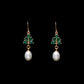 Delicate Stone Studded Freshwater Drop Pearl Hanging Earring