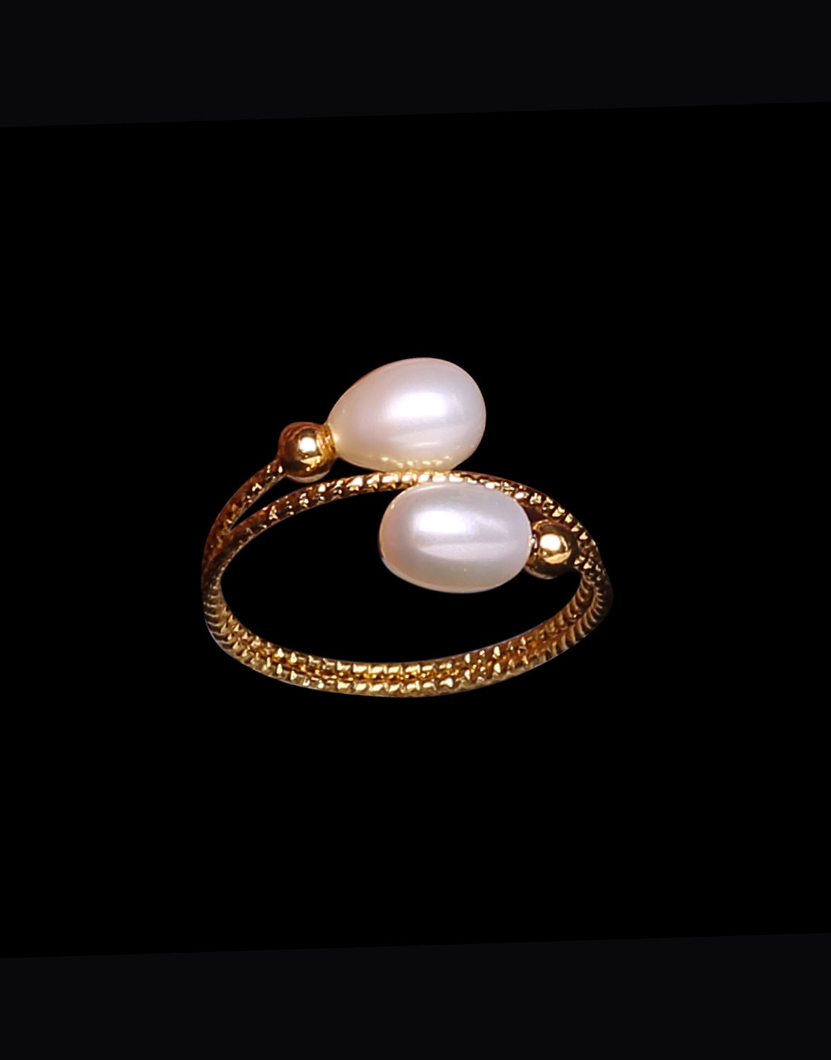 Fancy White Freshwater Pearl Ring