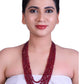 Natural Color Oval Shape Ruby Beads Necklace