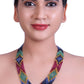 Natural Multi-Color Cut Rainbow Beads Necklace