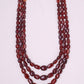 Natural Color Oval Shape Gomed Beads Necklace