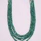 Natural Colour Oval Shape Emerald Beads Necklace