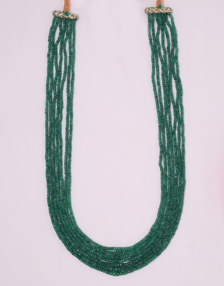 Natural Color Cut Emerald Beads Necklace