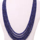 Natural Color Cut Blue Sapphire Beads Necklace