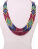 Natural Multi-Color Cut Rainbow Beads Necklace