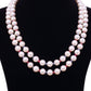 Perfect Round White Freshwater Pearl Ruby & Blue Sapphire Necklace