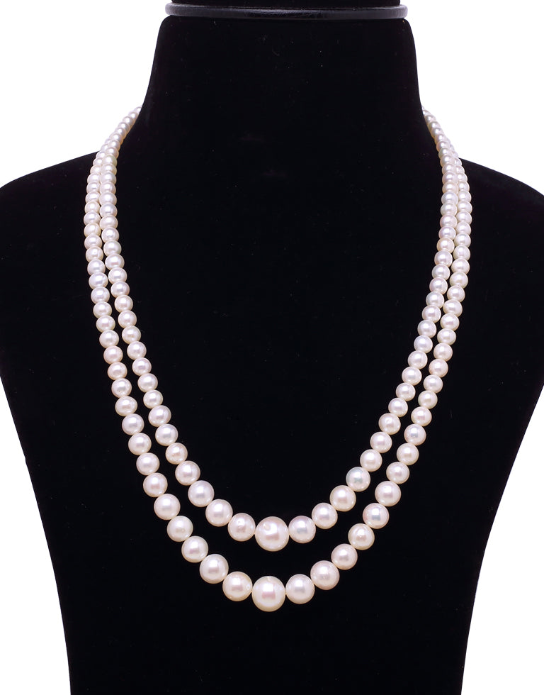 The Versatile White Freshwater Pearl Graded Necklace