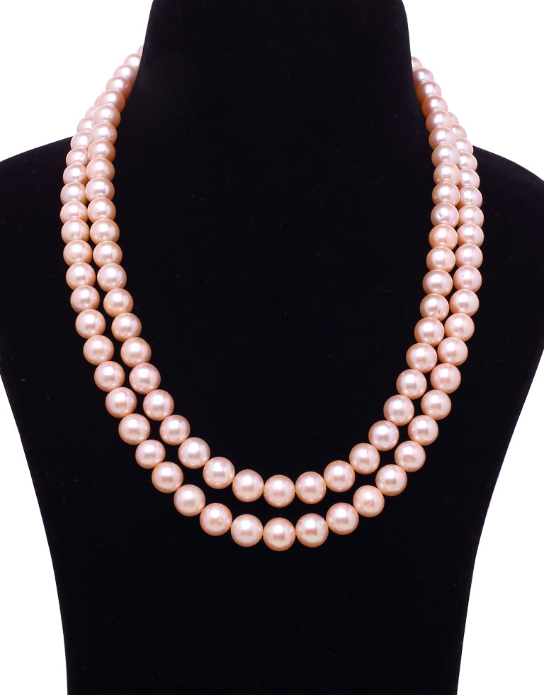 Queenly Pink Freshwater Pearl Necklace