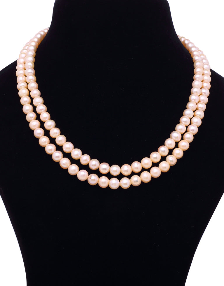 Daring Round Pink Freshwater Pearl Necklace