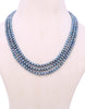 Wonderful Round Greyish Black Freshwater Pearl Necklace