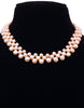 Luminous Pink Freshwater Pearl Button Necklace