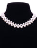 Glowing White Freshwater Pearl Button Necklace