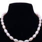 Elegant White Freshwater Oval Shape Pearl Necklace