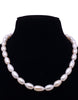 Elegant White Freshwater Oval Shape Pearl Necklace