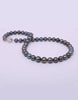 Round Natural-Color Black Tahitian Saltwater Pearl Necklace, 8.0-10.9mm – AA+ Quality