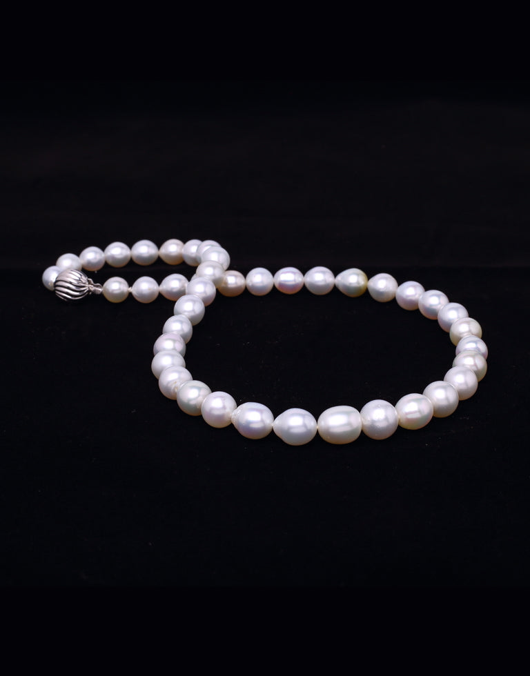 White South Sea Drop Shape Pearl Necklace, 9.1-11.2mm – AA+ Quality