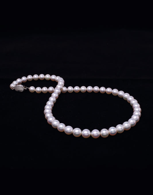 Round Light Champagne Color White South Sea Saltwater Pearl Necklace, 9.0-11.8mm – AA+ Quality