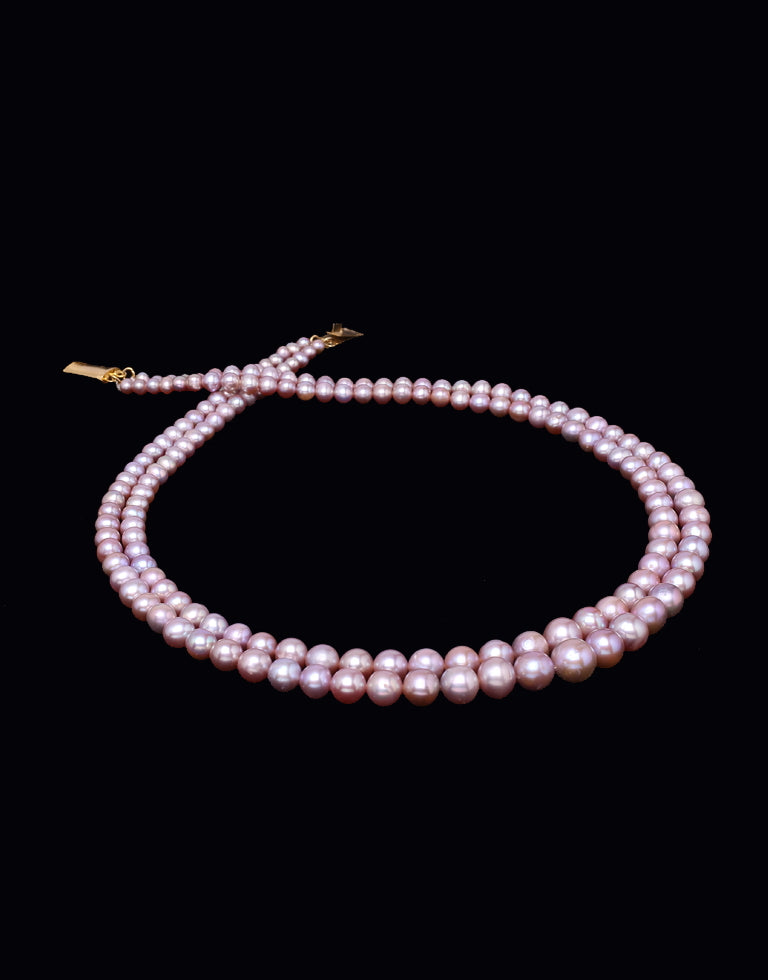 The Ember Lavender Freshwater Pearl Graded Necklace