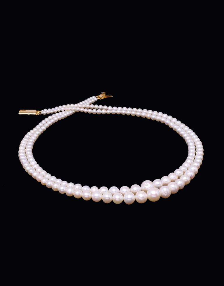 The Versatile White Freshwater Pearl Graded Necklace